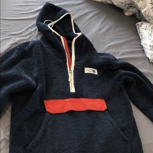 North face fuzzy jacket Size M